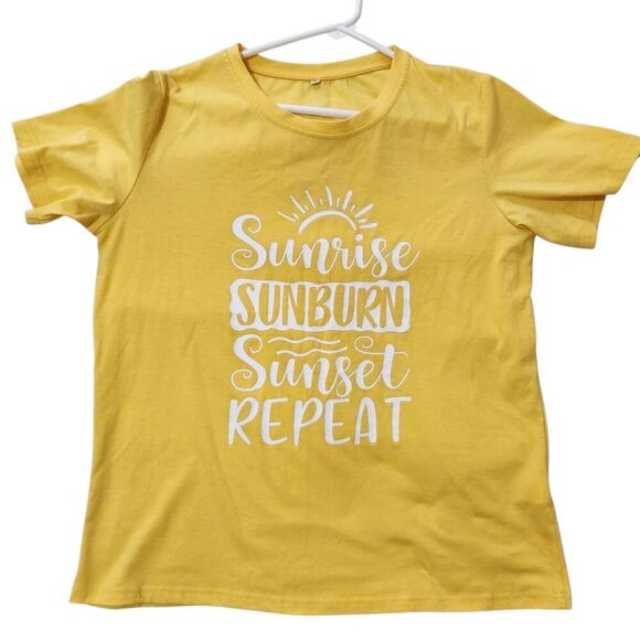Unbranded Tops - Casual Tshirt Size Large Yellow Color With Logo